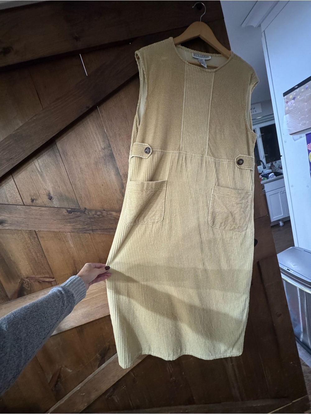 Jessica Howard Sleeveless Corduroy Pocket Dress